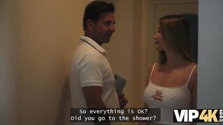 VIP4K. Blond with Large Titties Screw Her Boyfriend's father