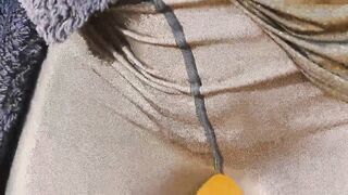 Masturbating Anal Play & Finger Banging Close up Outdoors in Tights & High Heels