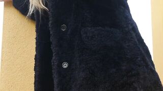 Masturbating Anal Play & Finger Banging Close up Outdoors in Tights & High Heels