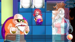 Kame Paradise Multiversex three - Roshi Banging the Large Breasts of Android twenty one