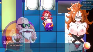 Kame Paradise Multiversex three - Roshi Banging the Large Breasts of Android twenty one