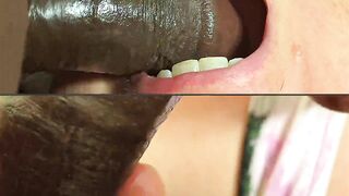 Ebony chap playing the try not cum defiance with his wife sucking on his dick, failed and ended up cumming inside her throat