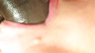 Ebony chap playing the try not cum defiance with his wife sucking on his dick, failed and ended up cumming inside her throat