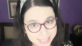 Marvelous lil shemale DaniTheCutie holds a thick sex toy in her constricted booty this Christmas