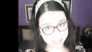 Marvelous lil shemale DaniTheCutie holds a thick sex toy in her constricted booty this Christmas