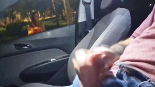 Public display of my jock! I came during the time that looking at a pretty woman at the bus stop.