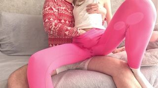 Made her squirt in leggings - Double creampie