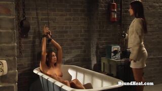 Hawt Large Booty Lesbo Thrall Touching Herself And Masturbating With Nasty Mistresse