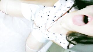 hawt student wearing white petticoat and sexy underware