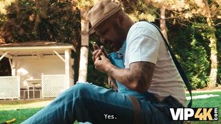 VIP4K. Girlfriend helping him ease the pang. Hawt sex with Marica Chanelle