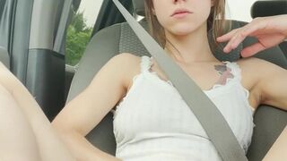 Public Squirt in Car