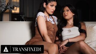 TRANSFIXED - Glamorous Zariah Aura & Tiny Lulu Chu's Truth Or Dare Turns Into COARSE POUNDING Session