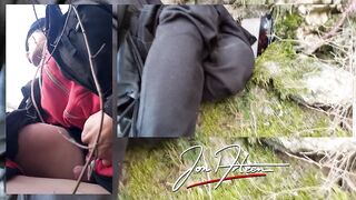 Homo Oriental twink Jon Arteen wanks outdoor winter risky, ruined climax, large jizz flow cleans jizz haunch