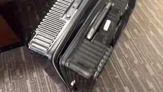 Sneaky little Wench hiding in my suitcase ends up full of Cum