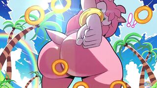 Amy's wench slaps her corpulent, fleshy, moist booty