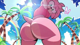 Amy's wench slaps her corpulent, fleshy, moist booty