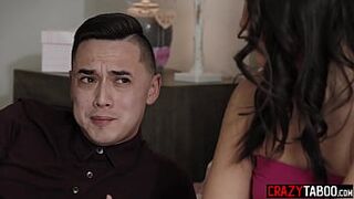 Hot stepsister drank large ramrod and slutty teen enjoyed coarse twat screwing