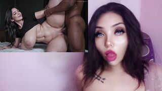 This chab grabs his obese stepmother by the booty - Masturbating with AI