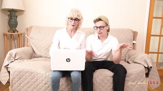 AuntJudysXXX - 60yo Slim Older GILF Dee Lite Screws the Tech Support Dude