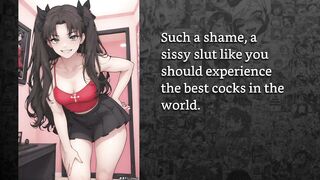 Rin Tohsaka feminizes u into her tractable sissy and trains u to take jocks (joi cei)