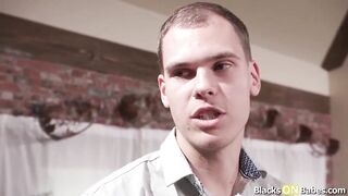 Blond girlfriend cuck bf with ebony dude