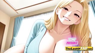 "Don’t Cum Yet, Sweetie" – Dissolute Stepmother Slow-Strokes Huge Ramrod & Makes Him Supplicate – AI Uncensored Manga