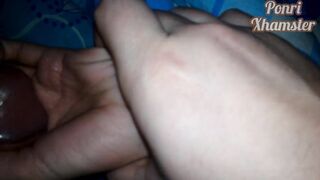 Stepsister's hand secretly helps me cum two times