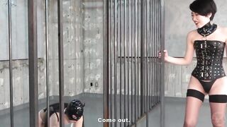 Mastix Ties Masochistic Woman to Chair with Her Legs Widen, and Enjoys Using Her In nature's garb Vagina and Rectal hole as Toys