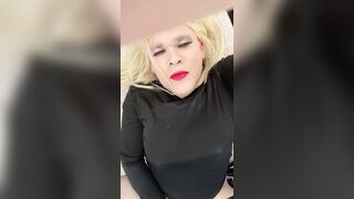 Sissy crossdressing Madison CD rides a BBC vibrator as this babe Crossdresser in underware and nylons