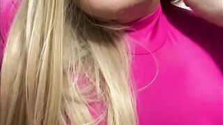Amateur Crossdress Madison CD oozes cum from fet little love button onto a sex toy and then sucks the vibrator like the bitch that babe's
