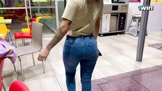 I BANG my fresh employee in the baths! RISKY PUBLIC SEX - Abella olsen