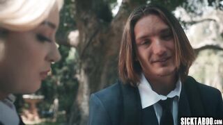 Large booty teen Lexi Lore gave a flawless fellatio and hawt teen enjoyed hardcore anal-act of love in front of ghost