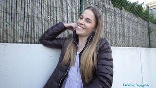 Public Agent Eveline Dellai screws a stranger for his casino winnings