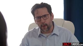 Hot chick drank large penis and enjoyed anal sex in the office