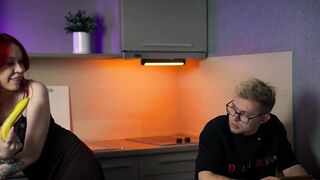 Step Mama Drops Banana, Sits on Step Son's Face & Gets Kitchen Pounded