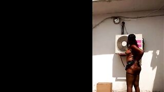 Elvie Lustful with a ebony mini petticoat - introduction