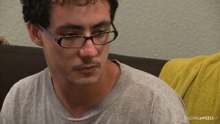 Boyfriend likes watching his lascivious GF suck and bang in front of him