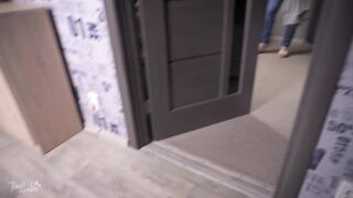 Hawt Colleague Showing Off Constricted Jeans Panty Line