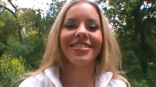 Large bazookas hawt blond three-some cunt permeated