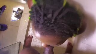 Poizon Ivy gives Don Whoe sloppy head in the shower