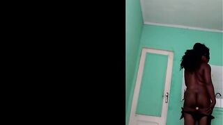 Elvie Sexually excited with sex tool on the wall - Part 1