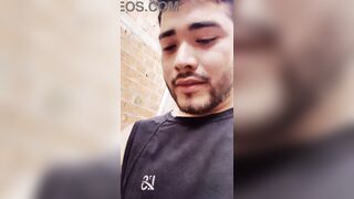 Colombian bitch gets screwed in public, risky act, and walks all over the street with goo on it.
