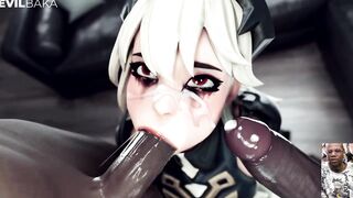 Teen Goo Faced Slut Deepthroating BBC