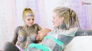 Heavily Ink TEENS Pornstars ATM and Gaping Trio World Champion