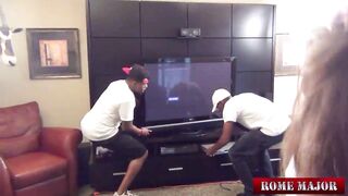 Interracial 3some! Older Leilani Lei Gets Serviced By 2 BBC Chaps!