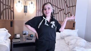 Casting Curvy: Astonishing Large Boob HILTON Maid Gets Tricked into Banging