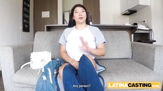 Plumper Oriental Latin babe is titty-drilled after a unfathomable mouth oral-job