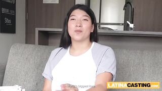 Plumper Oriental Latin babe is titty-drilled after a unfathomable mouth oral-job