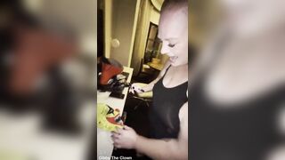 Superstar big beautiful woman Leaves Her Mark on The Illustrious Clown Mask