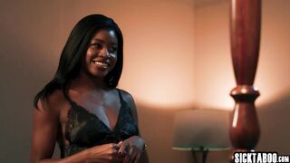 Large ass ebony honey Nicole Kitt drank massive ebony ramrod and enjoyed hardcore banging